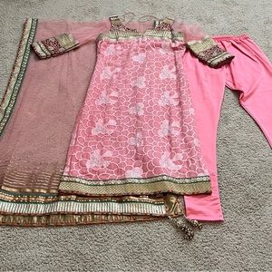 Traditional Indian Salwar kameez in hands down pretty in ink!beautiful handmade!